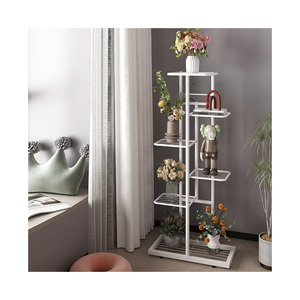 Multistrato per interni ed esterni espositore <span class=keywords><strong>in</strong></span> <span class=keywords><strong>ferro</strong></span> quadrato <span class=keywords><strong>in</strong></span> metallo per piante <span class=keywords><strong>da</strong></span> scaffale per la casa e il giardino porta vasi di fiori per balconi - Product Image 1