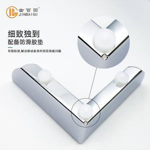 <span class=keywords><strong>Pied</strong></span> <span class=keywords><strong>de</strong></span> canapé en métal 2-en-1 en forme <span class=keywords><strong>de</strong></span> L à 6 points, accessoire <span class=keywords><strong>de</strong></span> <span class=keywords><strong>table</strong></span> à thé et <span class=keywords><strong>de</strong></span> meuble TV à <span class=keywords><strong>angle</strong></span> droit, design moderne - Product Image 3