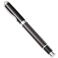 Bolígrafo de fibra de carbono de lujo con logotipo personalizado, ancho de escritura de 0,7mm, regalo de marketing de negocios de oficina, construcción de Metal