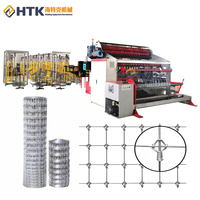 Usine entièrement automatique haute vitesse charnière Joint noeud fixe champ clôture fer filet faisant la machine de tissage de maille de prairie
