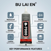 Adhésif liquide acrylique BULAIEN B-7000 imperméable, à forte adhérence, séchage rapide, flexible, multifonctionnel, pour usage en construction