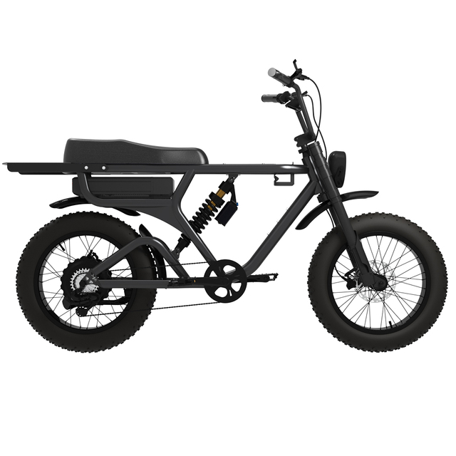BSK Customizable 52V 1000W Full Suspension Electric Bike 20-Inch Fat Tire E-Bike with Cut off Mechanism at 25km/h