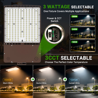Projecteurs LED étanches IP65 haute luminosité 300W certifiés DLC, éclairage de zone pour chaussures avec garantie de 5 ans