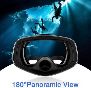 Mergulho Livre Mergulho e Snorkeling Goggles Mask Full Face Scuba Mask com Válvula de Dreno Visão Ampla Adequado para Adultos - Product Image 6