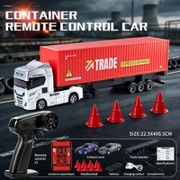Nouveauté 2026 - Voiture RC 1/64 - Mini tracteur-remorque à l'échelle réelle - Jouet pour enfants - Cadeau pour garçons - Modèle de camion télécommandé