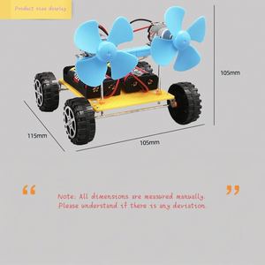 Gizmo double aile vent course <span class=keywords><strong>voiture</strong></span> technologie puissance <span class=keywords><strong>voiture</strong></span> bricolage petits matériaux faits à la main éducatif science expérience jouet éducatif - Product Image 3