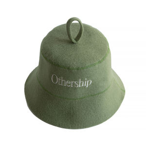 Chapeau de sauna en laine verte 100% premium, <span class=keywords><strong>bonnet</strong></span> doux de couleur pour la banya <span class=keywords><strong>russe</strong></span> - Product Image 3