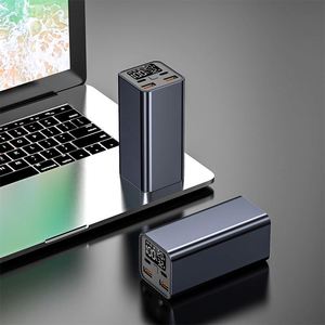 พาวเวอร์แบงค์สำหรับแล็ปท็อป PD65W รุ่นบาง ความจุ 20000 มิลลิแอมป์ พร้อมหน้าจอ LED แสดงผล 65W ช่องเสียบ USB คู่ ช่องเสียบ Type-C สำหรับแล็ปท็อป Dell - Product Image 3