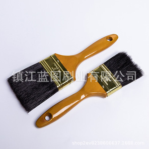 Pinceaux plats à poils de porc, manche en bois, 12-20 mm, origine Zhenjiang, pour peinture et nettoyage LT6422E - Product Image 3