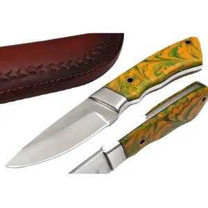 Precio de fábrica Hecho a mano Acero inoxidable Caza Bowie Camping Skinner Cuchillo