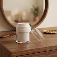 Pot à pompe sous vide en plastique, double paroi, isolant efficacement l'air et prévenant l'oxydation, pour le stockage de lotions et produits de soin.