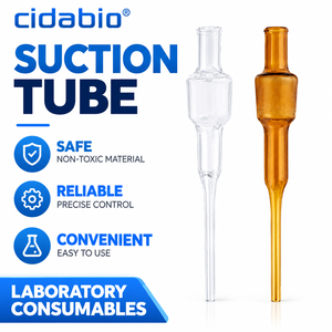 Glass Dropper Pipette Reusable GMP Certified Lab Glass Dropping Tube With Rubber Bulb <b>For</b> Dropping Bottle - Product Image 1