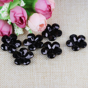 Perles de fleurs en acrylique 20 mm à cinq pétales pour la fabrication de bijoux, perles en vrac, matériel de bricolage - Product Image 2