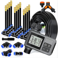 Système de brumisation et de refroidissement programmable pour jardin 360 °   Buse de brumisation flexible, pulvérisateur atomiseur réglable, kits d'arrosage extérieur
