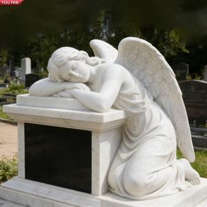 YOUFINE - Estatua Conmemorativa <span class=keywords><strong>de</strong></span> Ángel Durmiente <span class=keywords><strong>de</strong></span> Mármol Natural <span class=keywords><strong>para</strong></span> <span class=keywords><strong>Cementerio</strong></span> o Jardín Conmemorativo - Product Image 5
