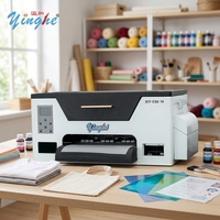 Imprimante DTF A3 YINGHE SA JHB 2026 Nouvelle avec 1 Tête XP600, Système de Circulation d'Encre CMYK et Blanc, Four de Séchage pour Rouleaux PET, Carte Hoson