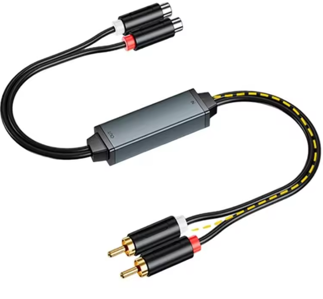 RCA Audio Isolator Common Ground Noise Filter 3.5mm Anti-interference Noise Canceller Car Audio Home Stereo