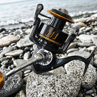 Moulinet de pêche HASIDA EB7000 robuste pour jigging et trolling en mer, corps métallique, engrenage SS, entièrement métallique pour bateau