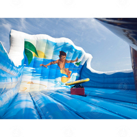 Simulateur de surf mécanique gonflable d'extérieur, tapis de surf gonflable personnalisé, planche de surf mécanique gonflable