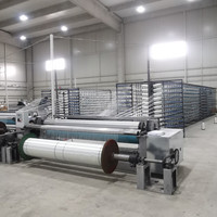Automatique 4*4mm maille de fibre de verre Machine de production de matériaux de mur plaine tissé 2500 tonnes e-glass WZ-1000 1000mm nc; Héb moyen 200