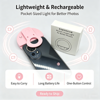 Anneau lumineux portable personnalisé avec trépied, support de téléphone LED rechargeable à clipser pour appareil photo et diffusion en direct