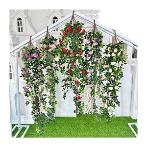 ดอกกุหลาบผ้าไหมสไตล์ยุโรปทำมือ 12 ก้าน รูปทรงดอกบัว สำหรับตกแต่งผนังงานแต่งงาน ตกแต่งบ้าน โรงแรม ตกแต่งบันได-ขายส่ง - Product Image 5