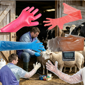 Guantes Veterinarios para <span class=keywords><strong>Parto</strong></span> de Vacas, Guantes Desechables de Polietileno para <span class=keywords><strong>Parto</strong></span>, Guantes Obstétricos para Granja - Product Image 4