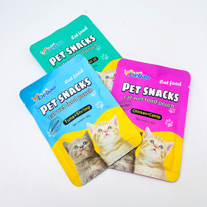 Vente en gros de pâtée pour chat de 60 g, nourriture humide pour <span class=keywords><strong>chaton</strong></span>, diverses saveurs, sachets de viande, collations délicieuses et savoureuses pour <span class=keywords><strong>chaton</strong></span> - Product Image 1