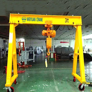 유니버설 5 톤 모바일 15m 스팬 전기 호이스트 여행 타이어에 갠트리 크레인 - Product Image 1