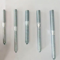 Vis autotaraudeuse sans tête en acier au carbone zingué bleu et blanc, à double extrémité Torx, pour fixation de rampe d'escalier hexagonale interne