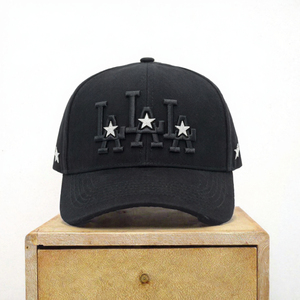 Gorra de Béisbol Negra de 5 Paneles con Estrella de Diamantes de Imitación Bordada, Visera Curva Ajustable para Uso Casual y Urbano - Product Image 2