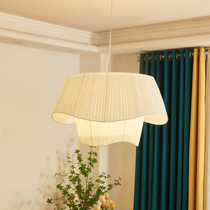 <span class=keywords><strong>Luminaire</strong></span> suspendu en tissu à double niveau de style vintage français pour salon, chambre à coucher, lustres, lampes suspendues - Product Image 5