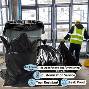 Sacchi per Rifiuti Extra Resistenti su Misura, Colore Nero, Spessore Personalizzabile, in HDPE/LDPE Vergine, Resistenti alle Forature per Rifiuti Industriali - Product Image 1