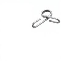 Isolateur d'extrémité de clôture électrique en acier inoxydable, clip pour poteau de clôture, adapté aux poteaux de 3/8 pouces, style moderne minimaliste, lot de 50 pièces