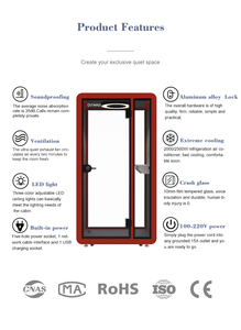 Cabina de oficina privada insonorizada, módulo pod, cabina de teléfono móvil, caja de teléfono móvil, <span class=keywords><strong>chat</strong></span> de dos personas con sistema de ventilación - Product Image 6