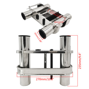 Soporte para Cañas de Pescar de Acero Inoxidable, Soporte Doble para Cañas de Barco - Product Image 2