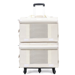 Luxe Double-Decker Bus Pet Trolley Case Solide Robuste Respirant Mesh Réglable Nouveau Grand Espace <span class=keywords><strong>Sac</strong></span> À <span class=keywords><strong>Dos</strong></span> <span class=keywords><strong>pour</strong></span> Deux Chats Chiens - Product Image 1