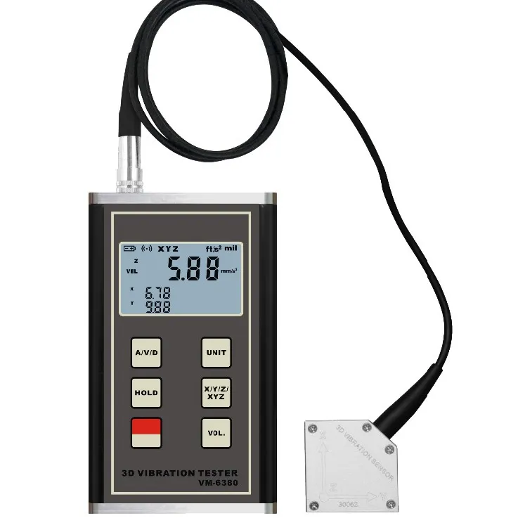 สามแกนVibration Meter XYZ Accelerometer VM-6380