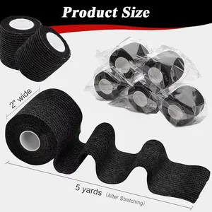 Cinta Adhesiva Elástica Transpirable para Tatuajes, Color Negro, Fuerte y Resistente, para Deportes - Product Image 3