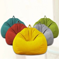 현대 소프트 잠자는 게으른 소파 세련된 작은 백 콩 가방 단일 Beanbag