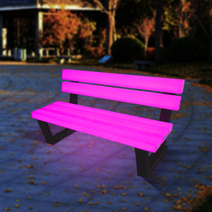 Juego de sillas de jardín con luz Led de alta calidad Muebles de exterior Parque Sillas De Comedor - Product Image 4