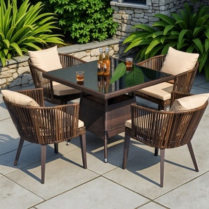 Juego de muebles de patio, lujosos muebles de jardín para exteriores, juego de silla y mesa de resina plástica para fiestas a la venta - Product Image 2