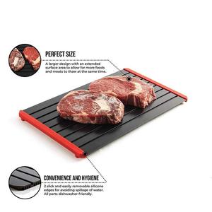 Plateau de décongélation ZISZIS noir en aluminium et silicone, antidérapant, écologique, pour une décongélation plus rapide de la viande et des aliments surgelés - Product Image 5