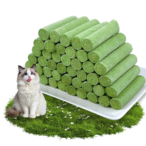Bastoncini di Erba per Gatti Liofilizzati, Controllo dei Noduli di Pelo, Fibra Digestiva, Snack Naturale Senza Cereali per Gatti da Interno - Product Image 1