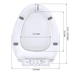 Siège de <span class=keywords><strong>toilette</strong></span> en plastique de haute qualité en forme de V à fermeture lente XJ-722, accessoire de salle de bain, couvercle de <span class=keywords><strong>toilette</strong></span> - Product Image 5