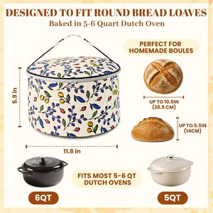 Sac à pain en lin biologique et cire d'abeille pour pain au levain et pain fait <span class=keywords><strong>maison</strong></span>, sac de rangement rond réutilisable pour pains ronds et pains boules - Product Image 3