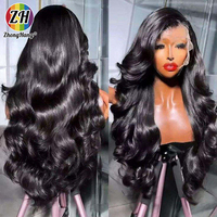 Échantillon Gratuit Perruque Frontale en Dentelle Transparente HD Suisse Naturelle 30-40 Pouces Cheveux Humains Brésiliens 100% Naturels Ondulés Perruques Frontales en Dentelle pour Vendeurs