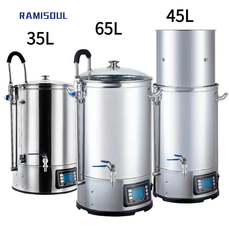 35 45 65L thiết bị sản xuất bia tại nhà/maquina Para hacer cerveza/bia Mash tun/55L tương tự guten microbrewery