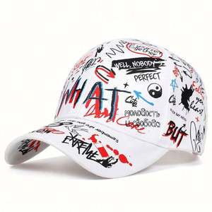 Gorras de Béisbol al por Mayor con Bordado 3D en Relieve, Estampadas, Estructuradas de 6 Paneles, Estilo Graffiti, Unisex para Adultos, con Detalles Metálicos Comunes - Product Image 2