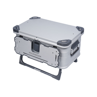 Boîte de rangement latérale professionnelle N43 en aluminium, résistante aux intempéries, pour l'organisation des ustensiles de cuisine en voyage ou en voiture